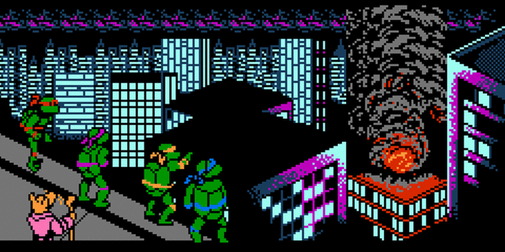 Teenage mutant ninja turtles NES screenshot