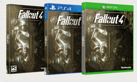 Fallout 4 box art PC, PS4 and Xbox One