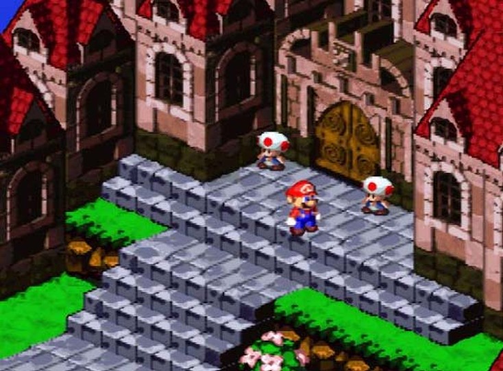 Mario outside the castle